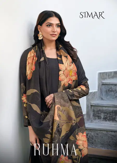 Ruhma By Glossy Simar Modal Muslin Printed Dress Material Exporters In India